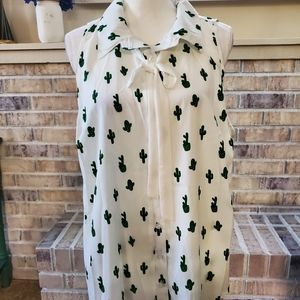 Modcloth/Jessy B cactus print top